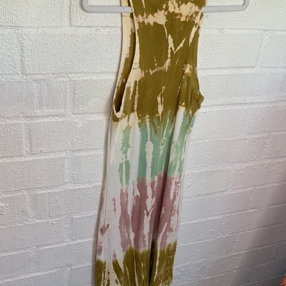 Young Fabulous & Broke Tie Dye Ribbed Knee Length Racerback Dress sz Small - Picture 7 of 7
